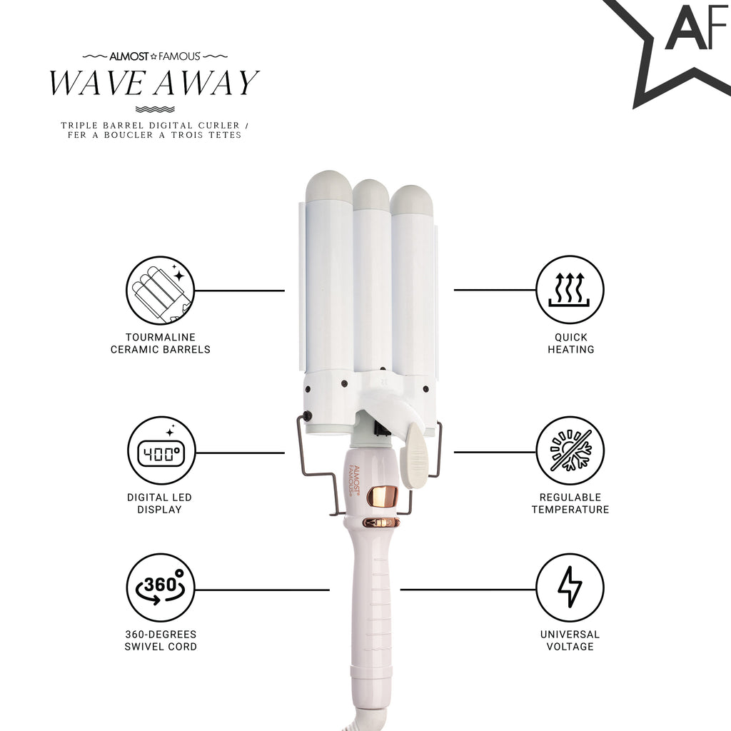Wave Away Triple-Barrel Hair Waver