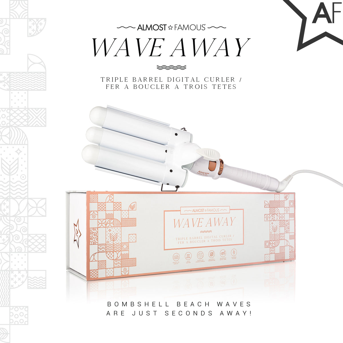 Wave Away Triple-Barrel Hair Waver